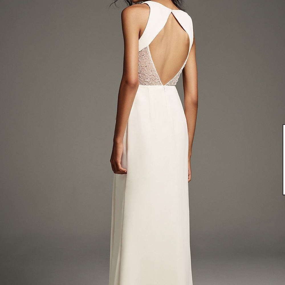 WHITE BY VERA WANG open back & Illusion Cutouts